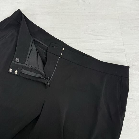 AKRIS Punto Trouser Dress Pants Womens 14 Black Crepe Tapered Leg Minimalist - Picture 9 of 16